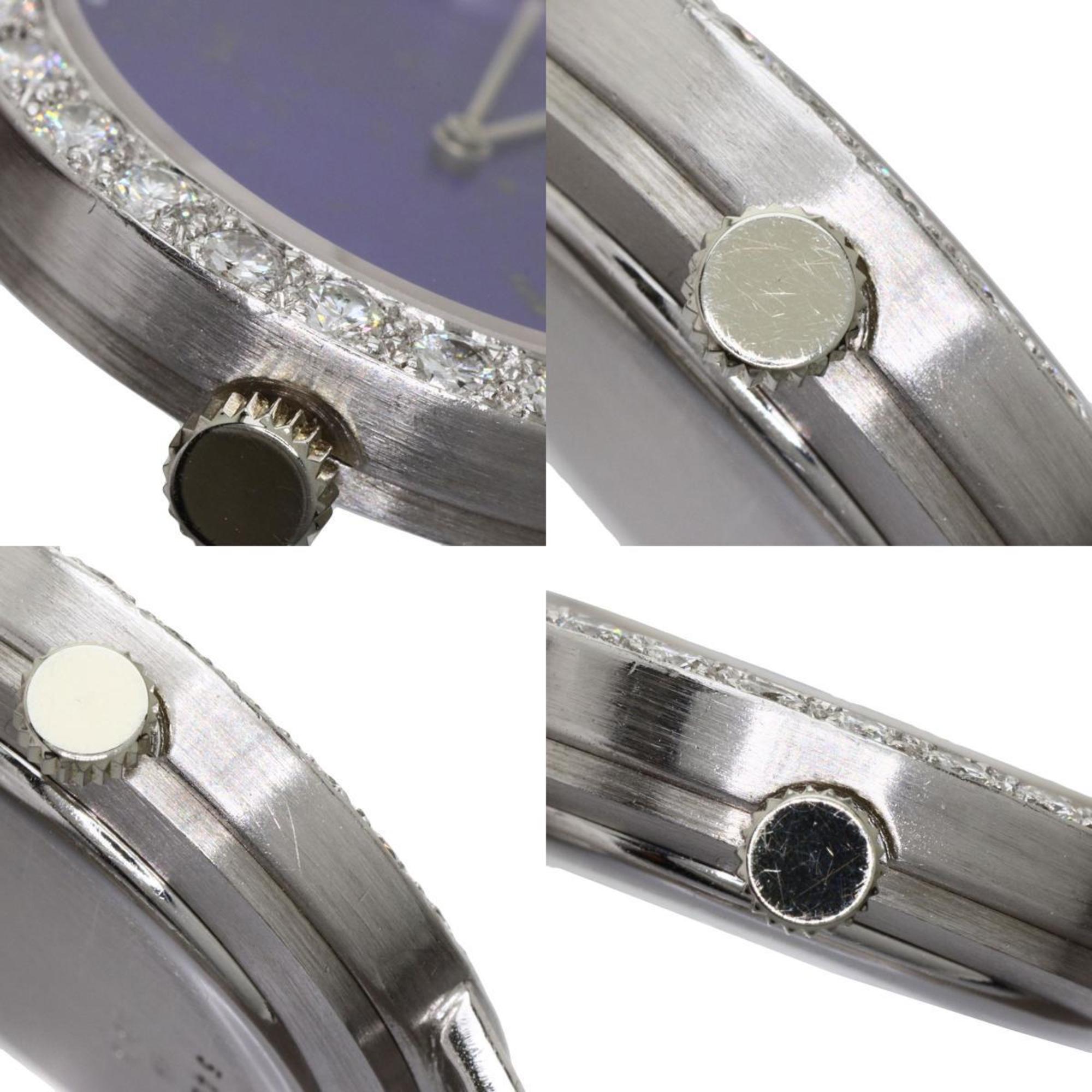 Audemars Piguet Lapis Lazuli Diamond Bezel Watch K18 White Gold K18WG Ladies