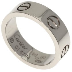 Cartier Love Ring #50 Ring, K18 White Gold, Women's