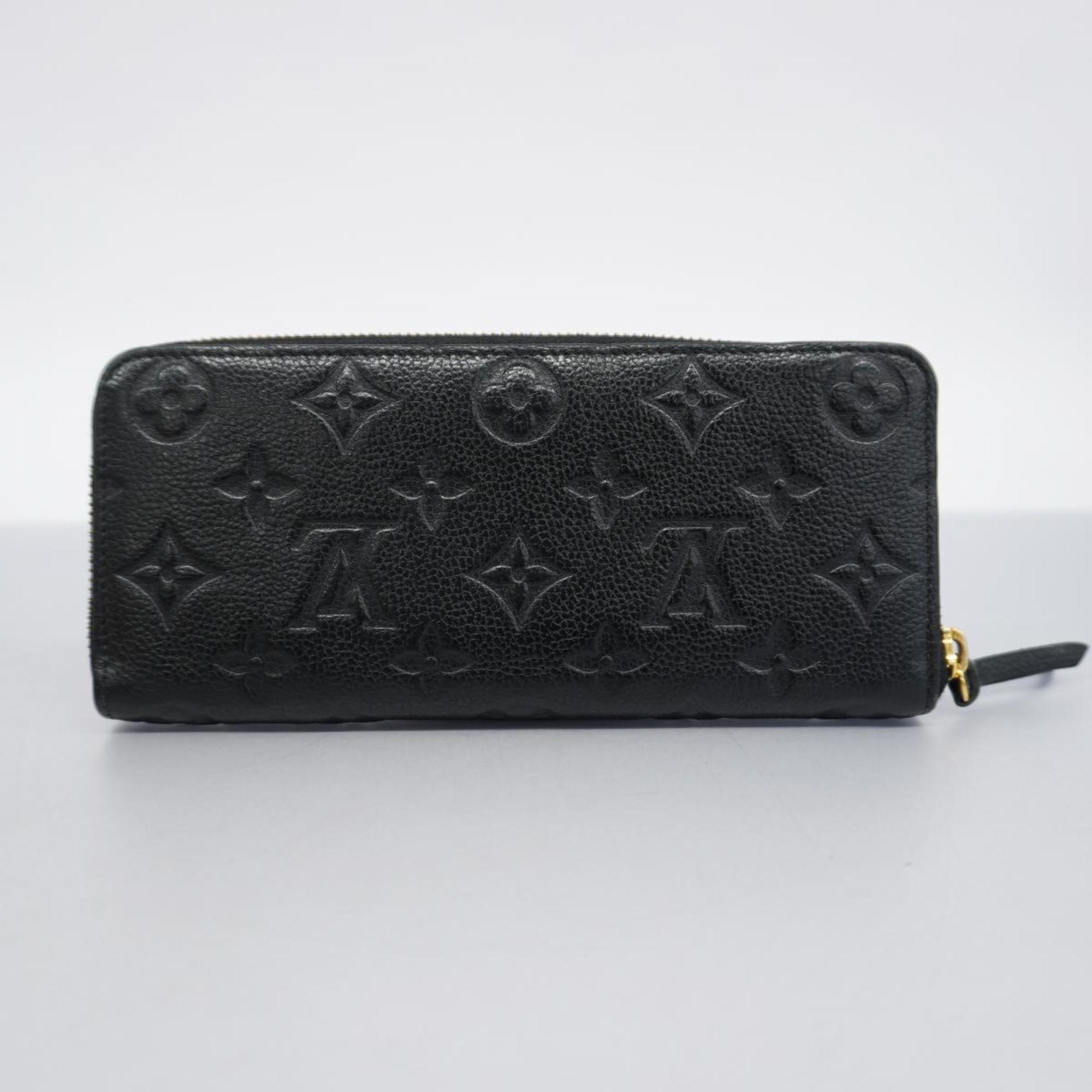 Louis Vuitton Long Wallet Monogram Empreinte Portefeuille Clemence M60171 Noir Ladies