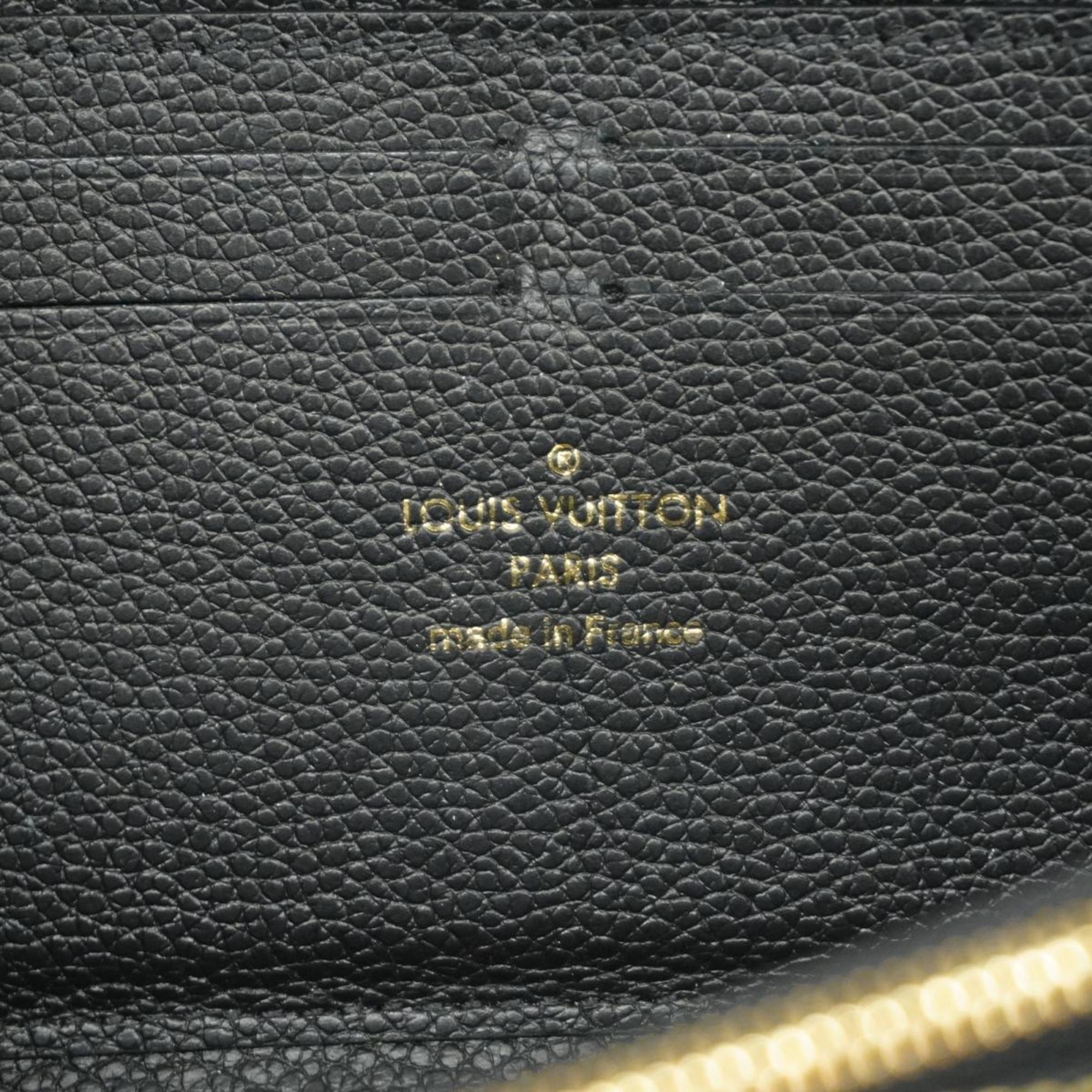 Louis Vuitton Long Wallet Monogram Empreinte Portefeuille Clemence M60171 Noir Ladies