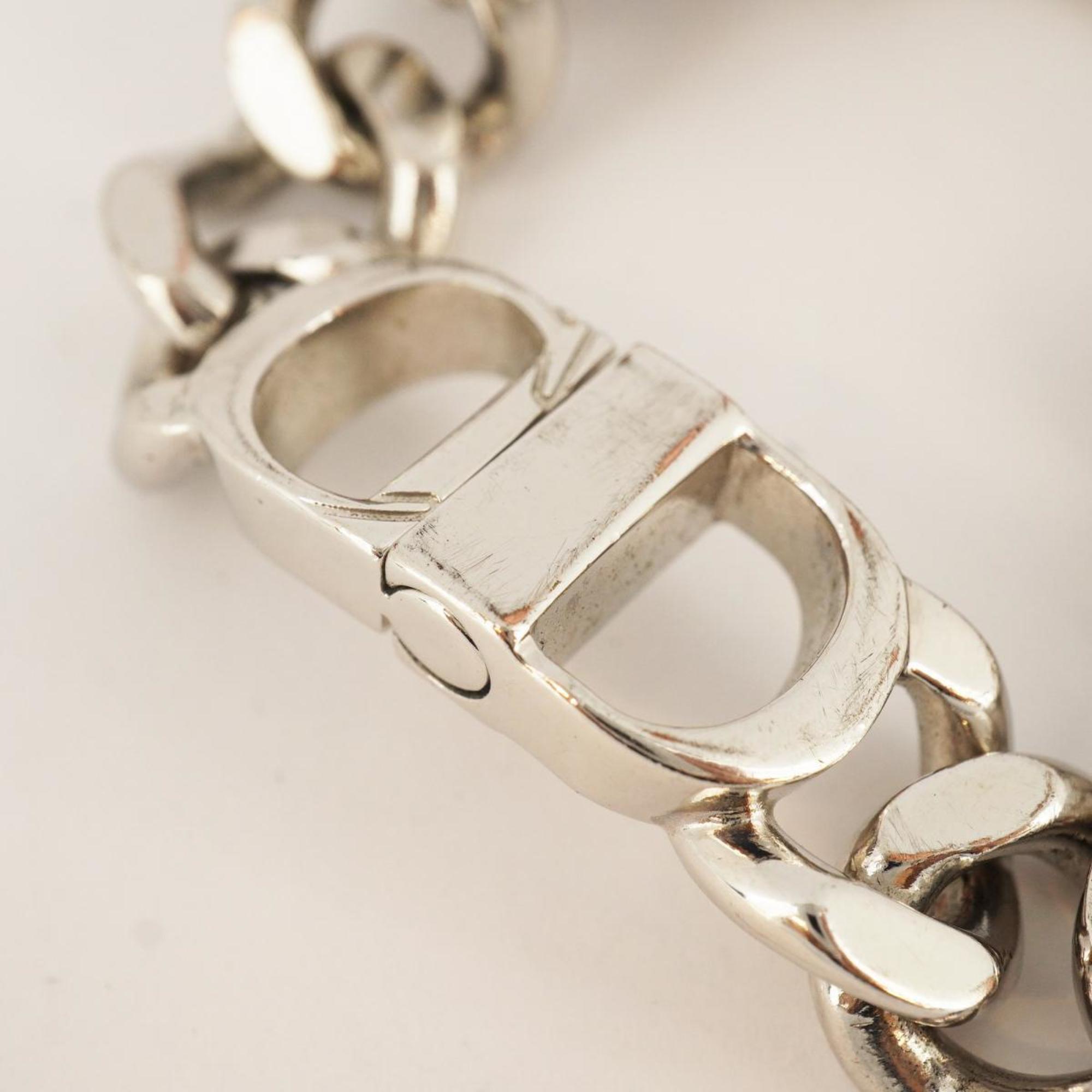 Christian Dior Bracelet CD Icon Chain Link Metal Silver Men's Women's
