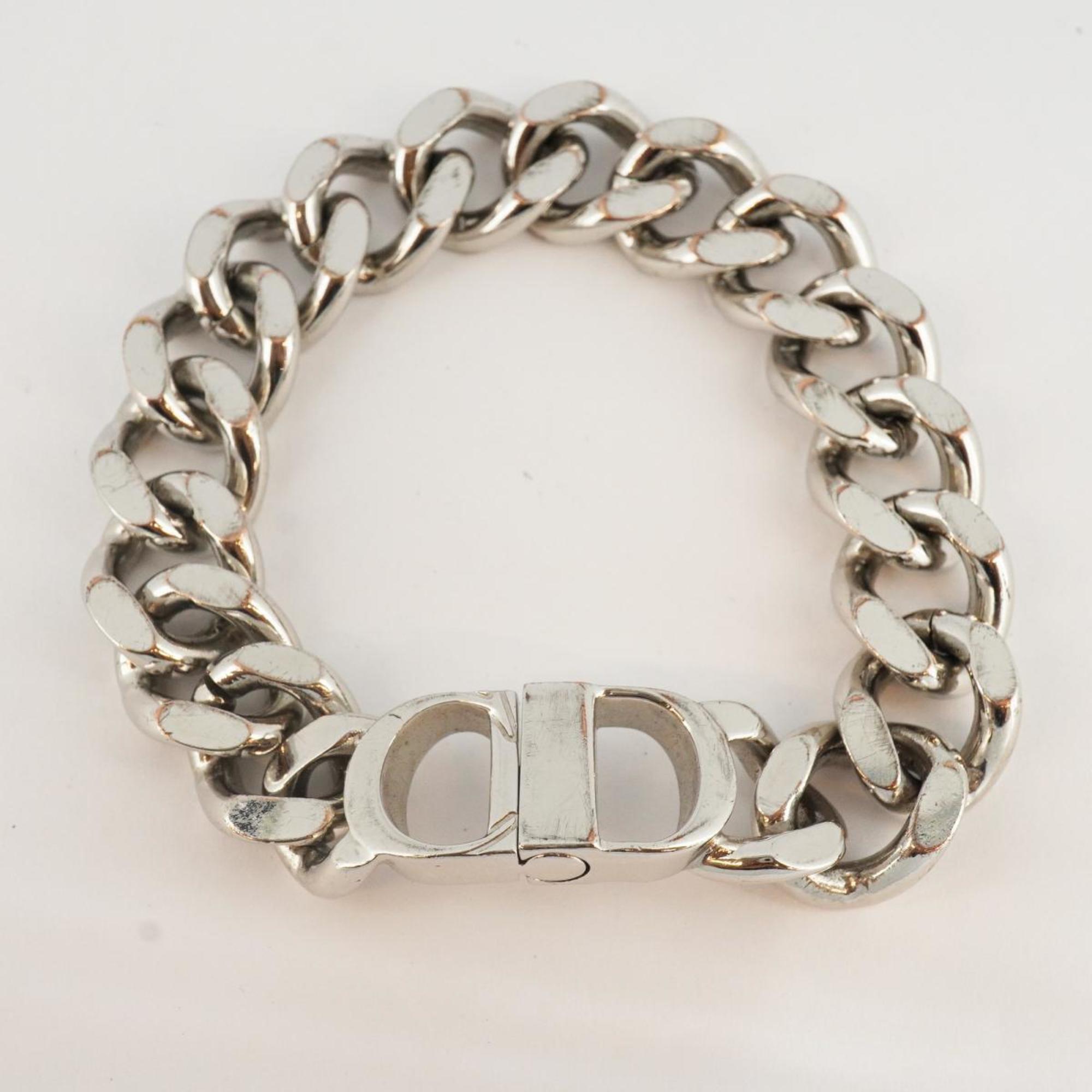 Christian Dior Bracelet CD Icon Chain Link Metal Silver Men's Women's
