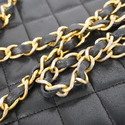 Chanel Shoulder Bag Matelasse Chain Lambskin Black Women's