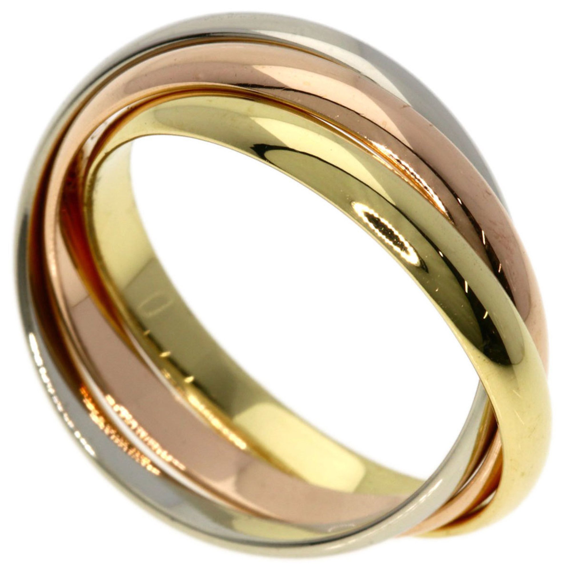Cartier Trinity SM #50 Ring, K18 Yellow Gold, K18WG, K18PG, Women's