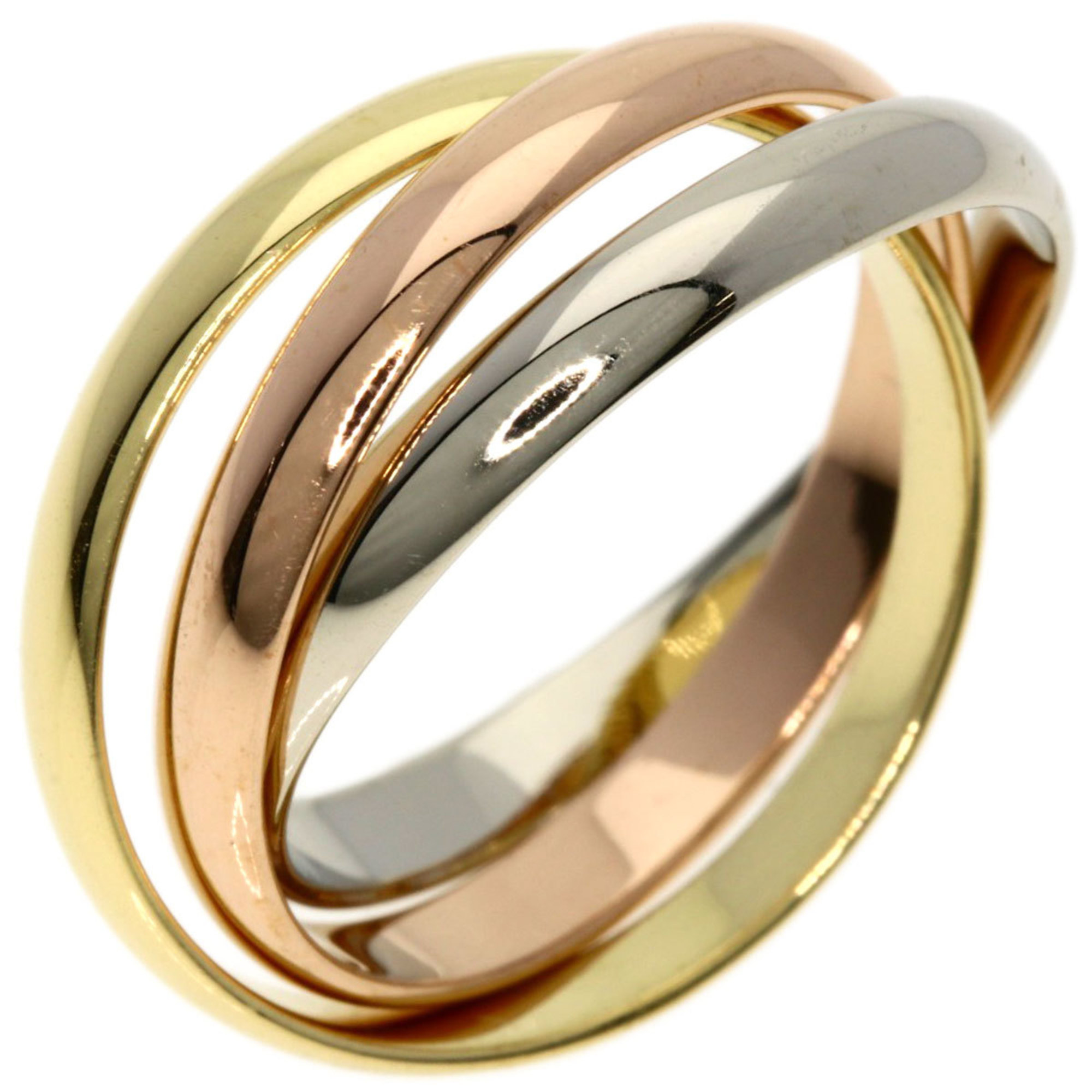 Cartier Trinity SM #50 Ring, K18 Yellow Gold, K18WG, K18PG, Women's