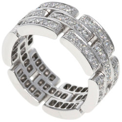 Cartier Maillon Panthere Full Diamond Ring, 18K White Gold, Women's