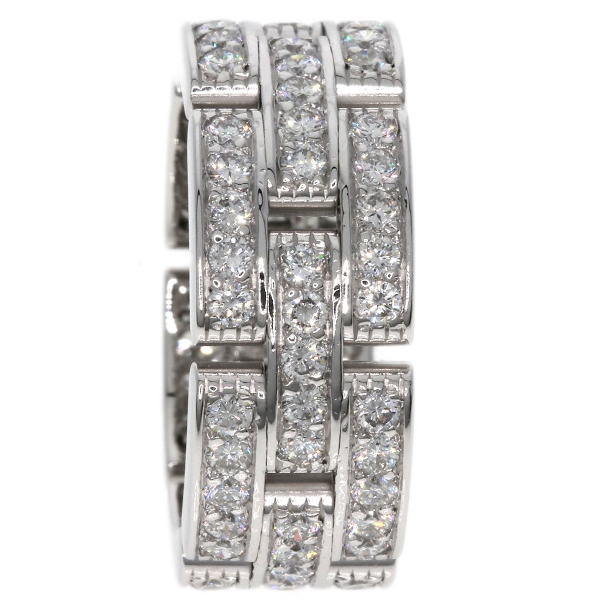Cartier Maillon Panthere Full Diamond Ring, 18K White Gold, Women's