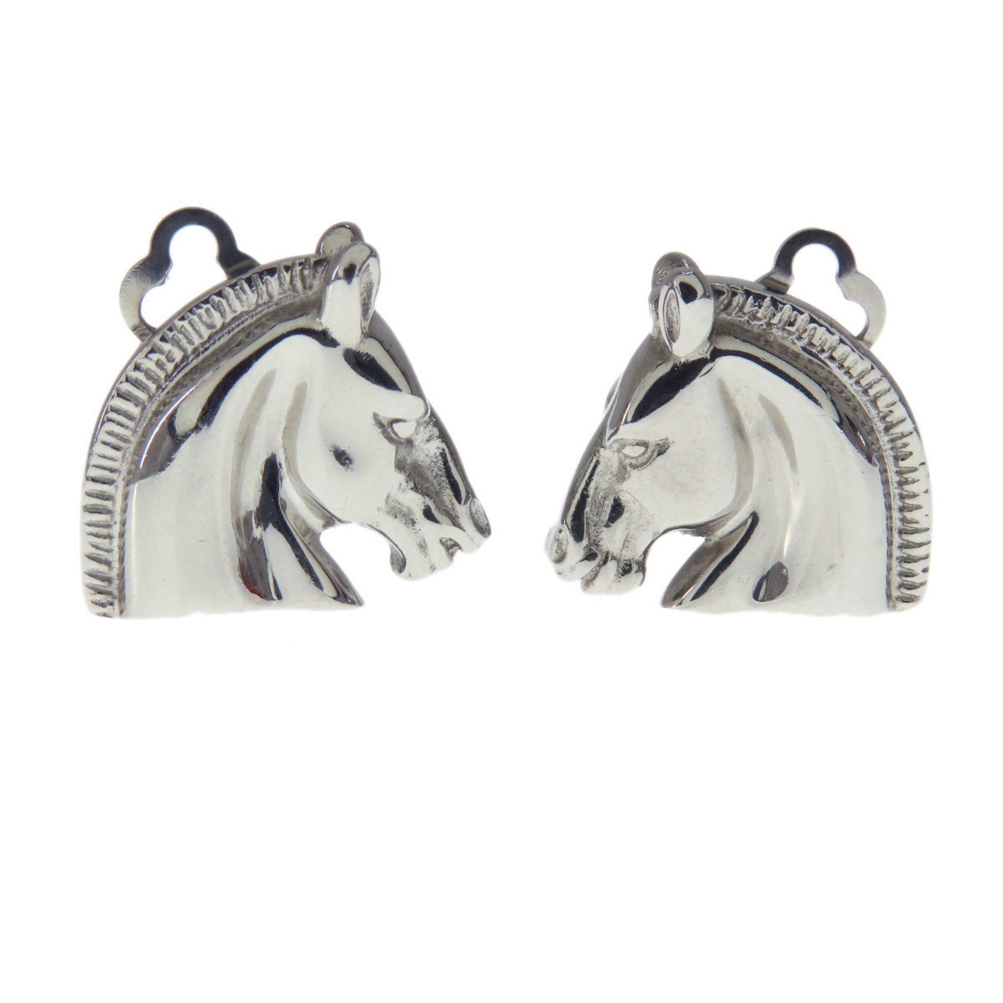 Hermes Horse Motif Earrings for Women
