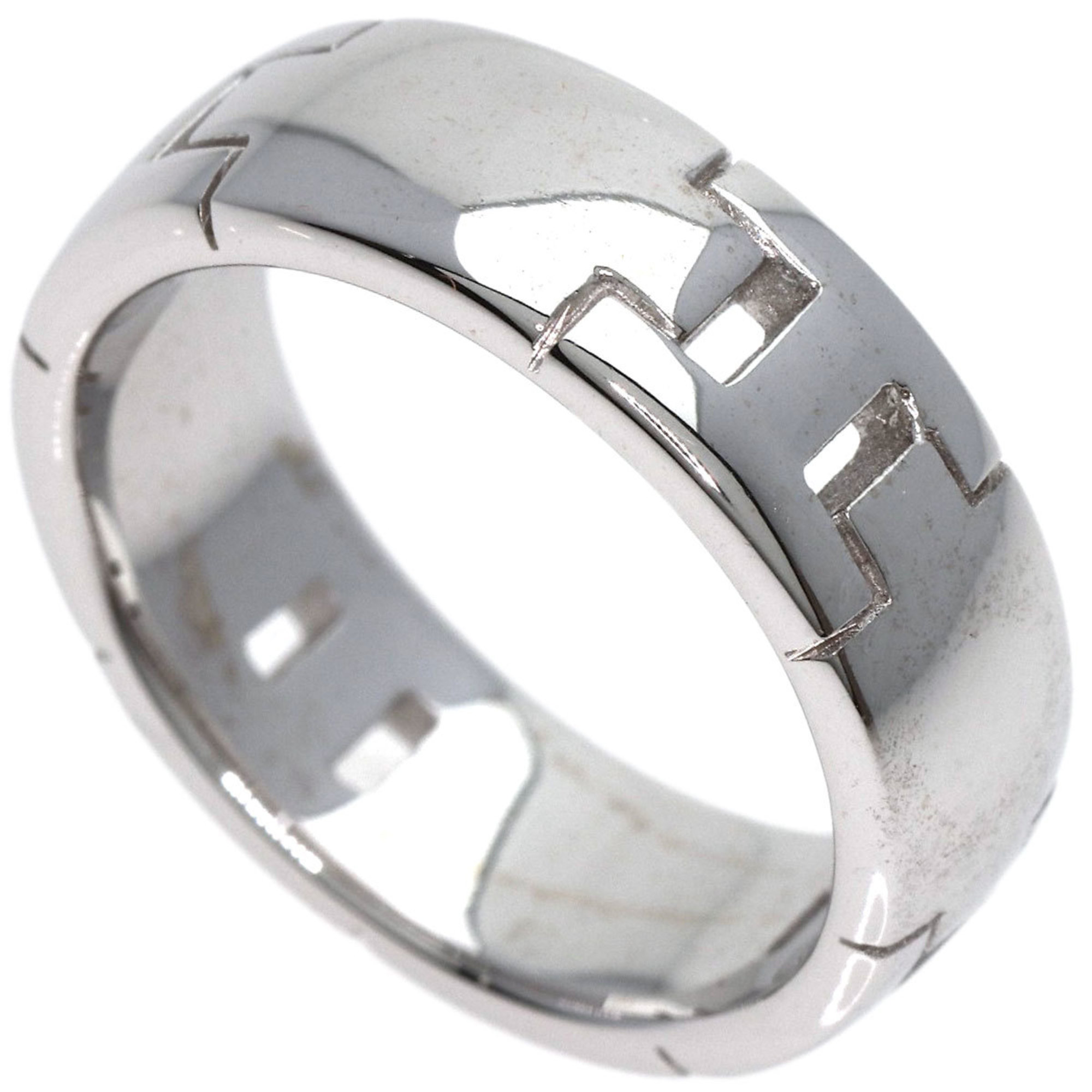 Hermes Hercules Ring #51 Ring, K18 White Gold, Women's