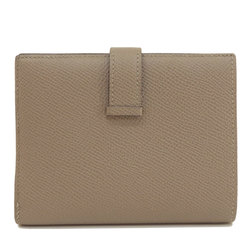 Hermes Bearn Compact Grisphalt Long Wallet Epson Women's