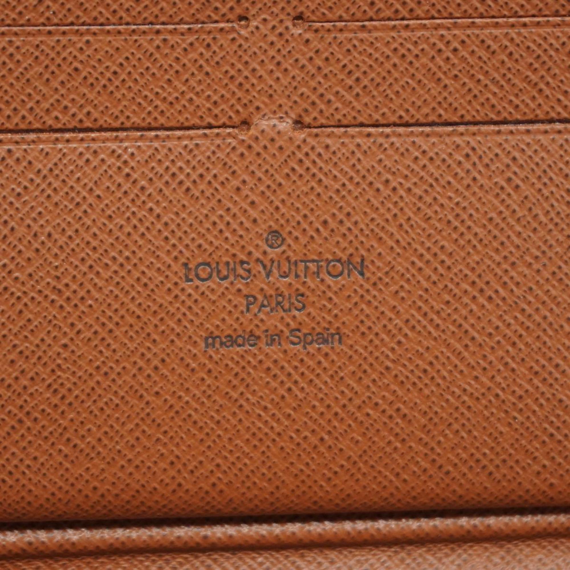 Louis Vuitton Long Wallet Monogram Zippy Organizer M62581 Brown Men's Women's