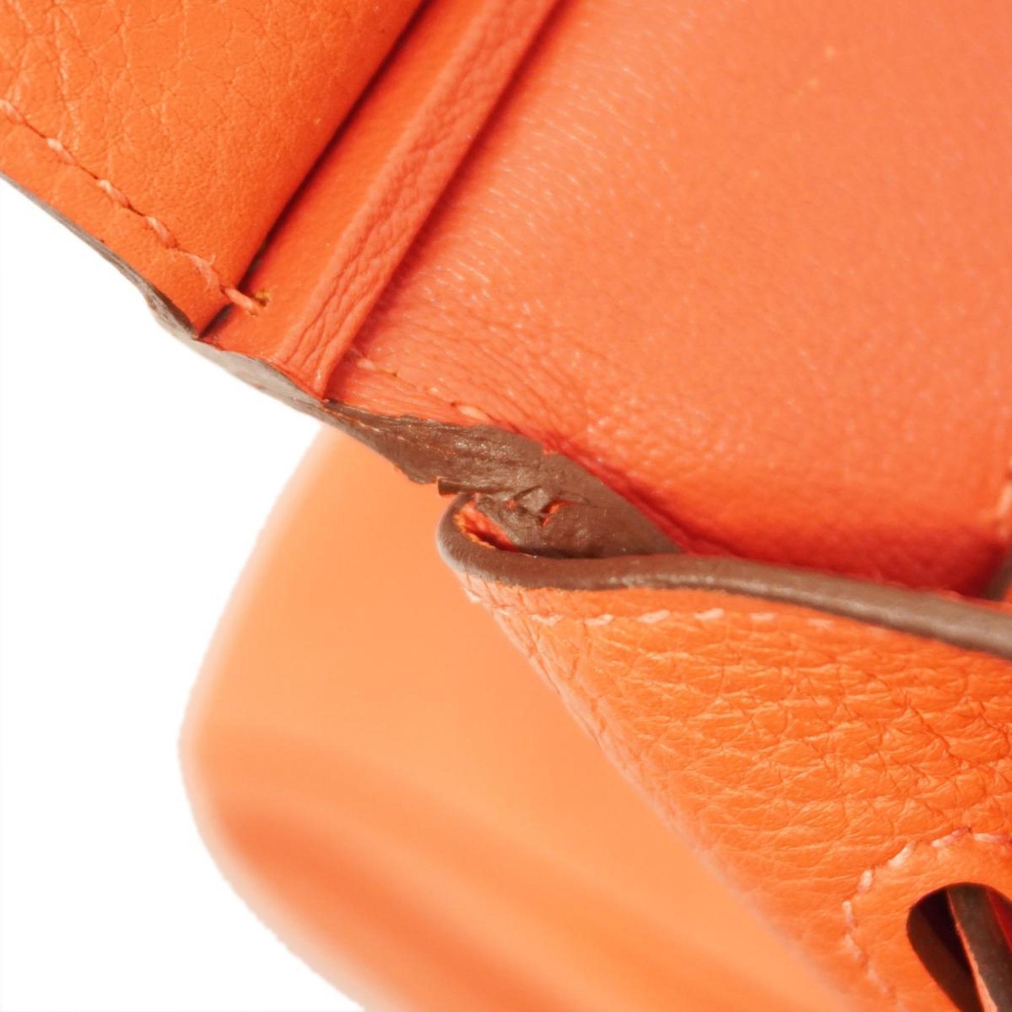 Hermes handbag Birkin 35 □R stamped Taurillon Clemence Rouge Pivoine for women