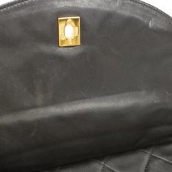Chanel Shoulder Bag Matelasse Lambskin Black Women's