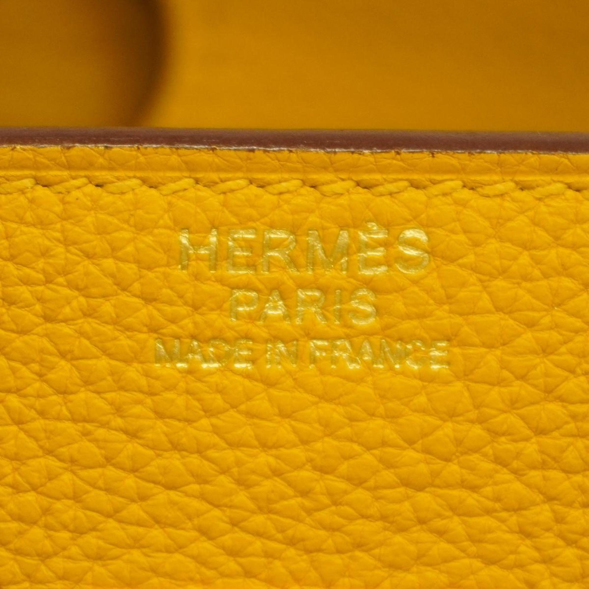 Hermes handbag Birkin 30 C stamp Togo Jaune Ambre ladies