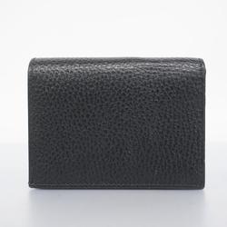 Gucci Wallet GG Marmont 456126 Leather Black Women's