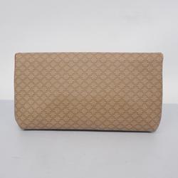 Celine clutch bag macadam brown beige women's