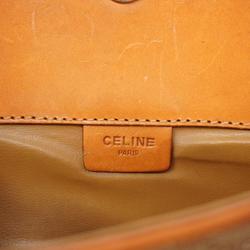 Celine clutch bag macadam brown beige women's