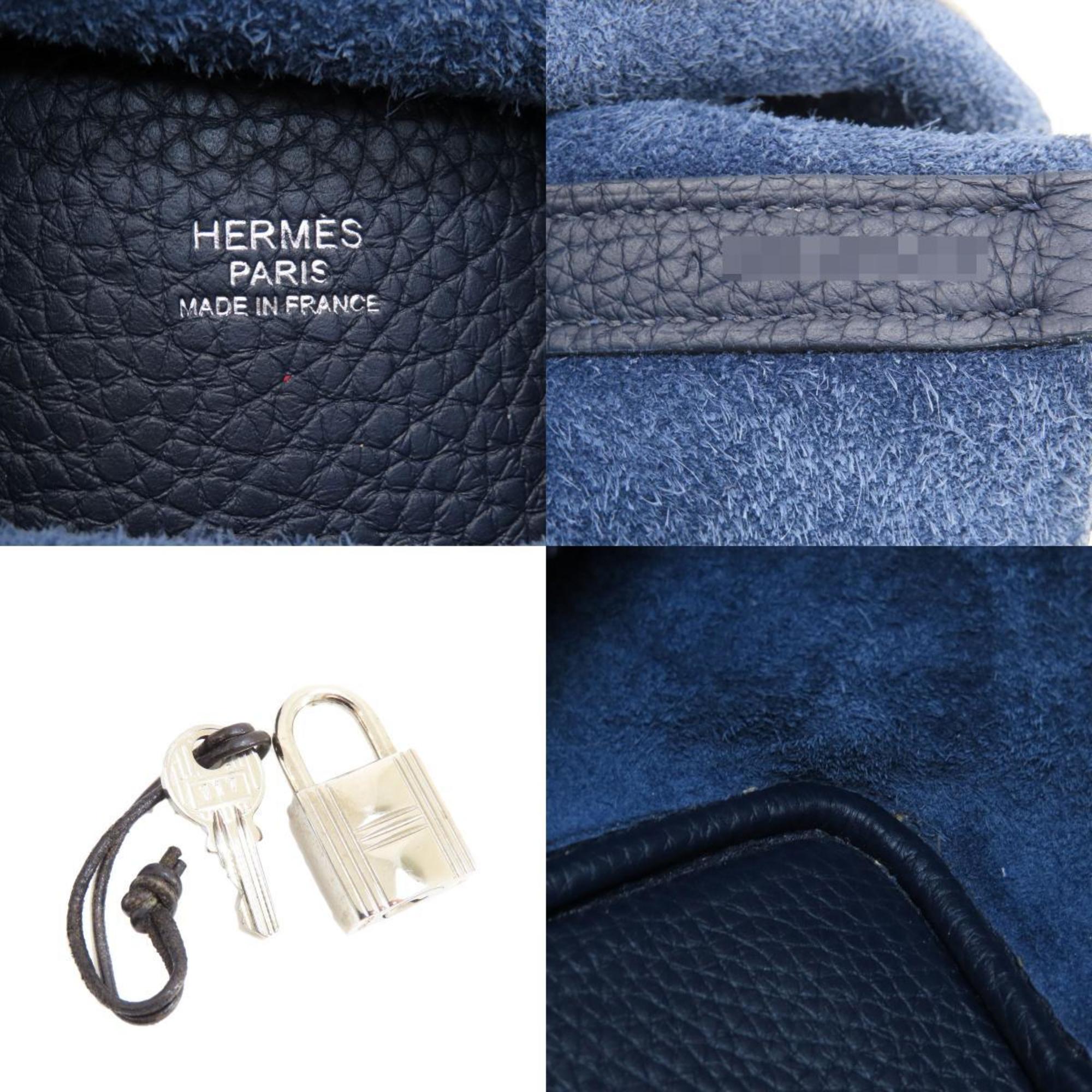 Hermes Picotin Lock PM Blue Nuit Rose Purple Handbag Taurillon Swift Women's