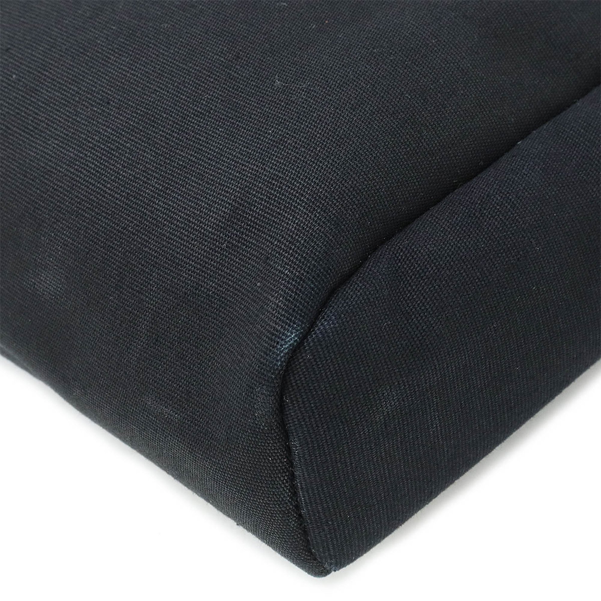 HERMES Hermes Airbag TPM Shoulder Bag Toile GM Canvas Leather Black Natural Beige Spare Included □H Stamp