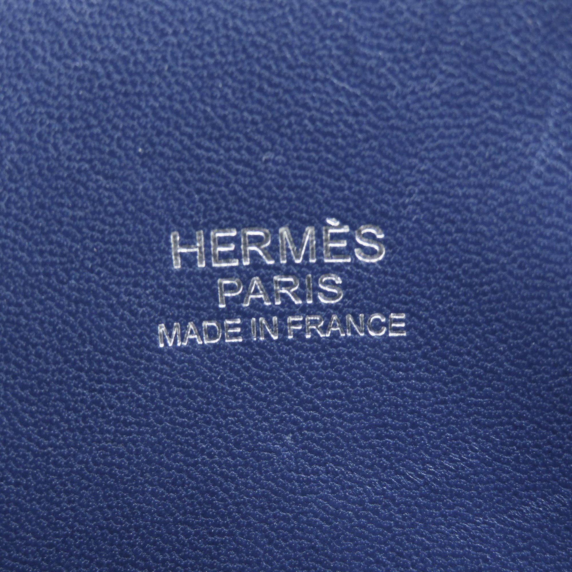 Hermes Bolide 31 Blue Ankle Handbag Taurillon Women's