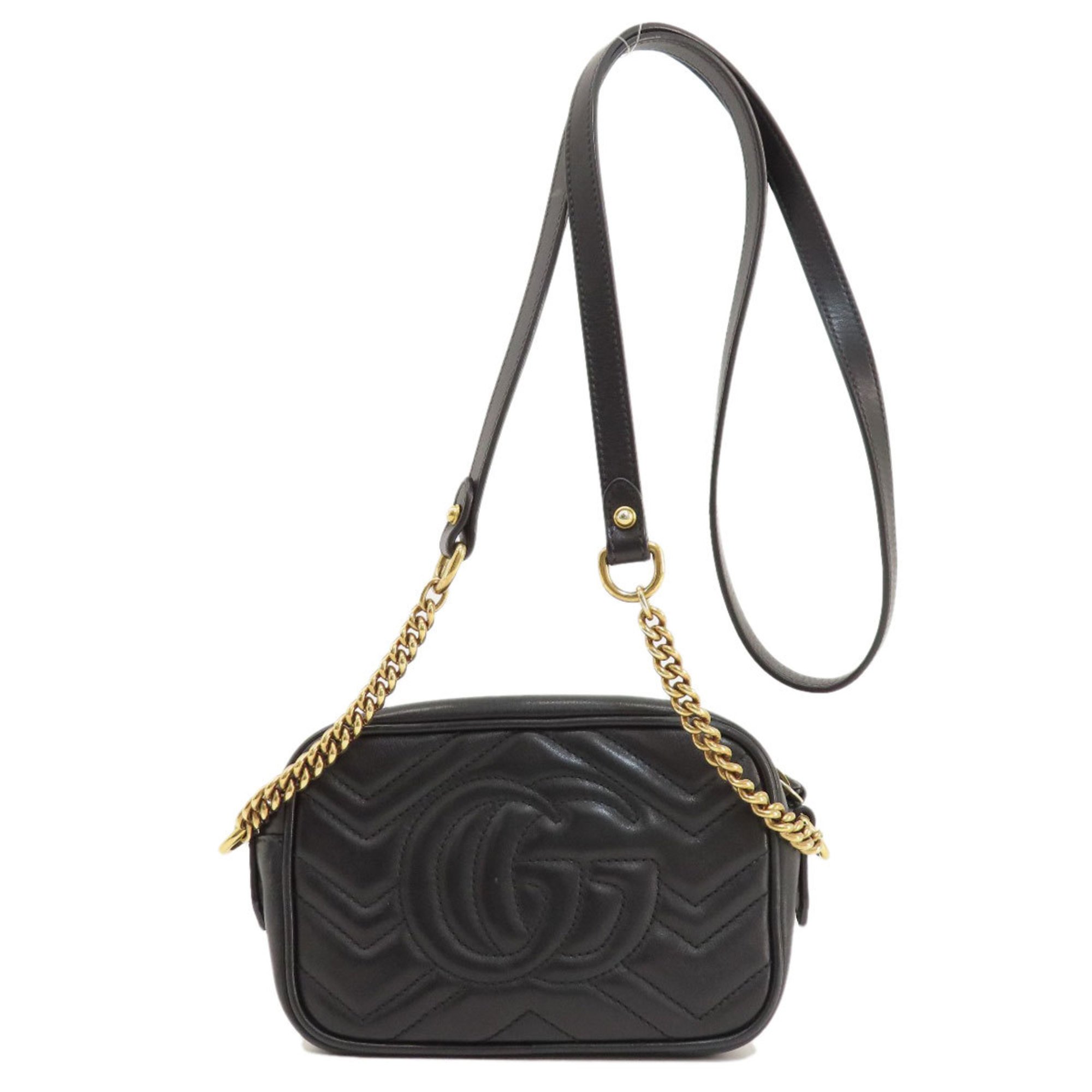 Gucci 448065 GG Marmont Bag Shoulder Calfskin Women's