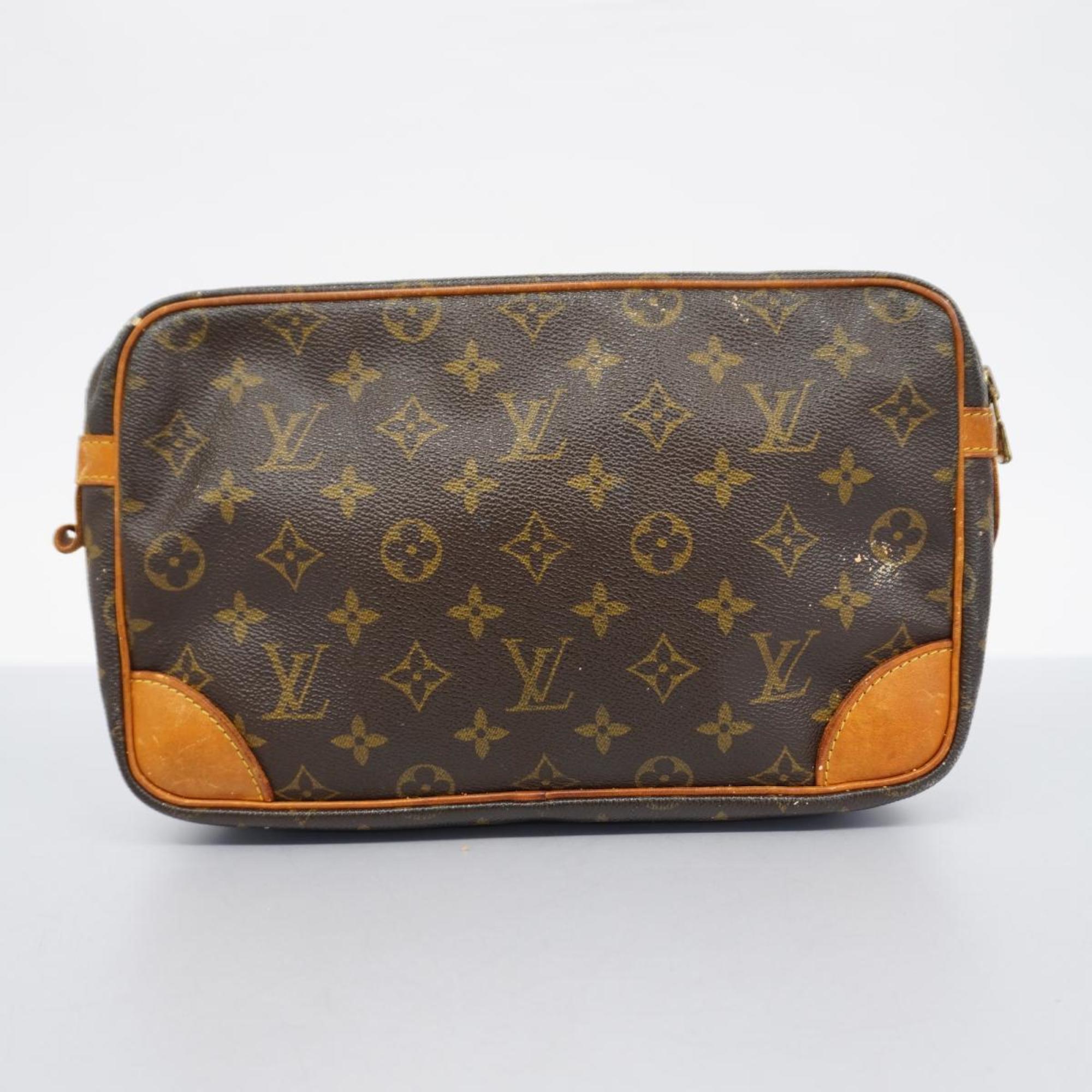 Louis Vuitton Clutch Bag Monogram Compiegne 28 M51845 Brown Women's