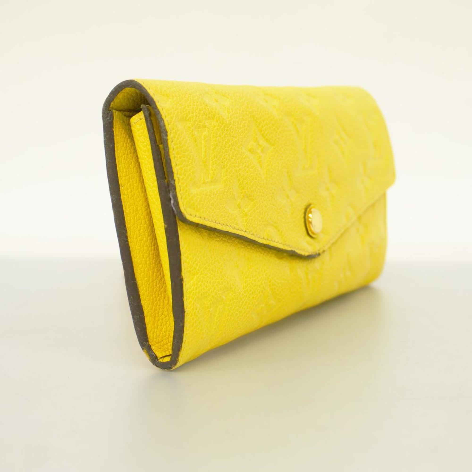 Louis Vuitton Long Wallet Monogram Empreinte Portefeuille Curieuse M60566 Citron Ladies