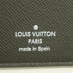 Louis Vuitton Long Wallet Monogram Eclipse Portefeuille Brazza M61697 Black Grey Men's