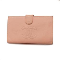 Chanel long wallet caviar skin pink ladies