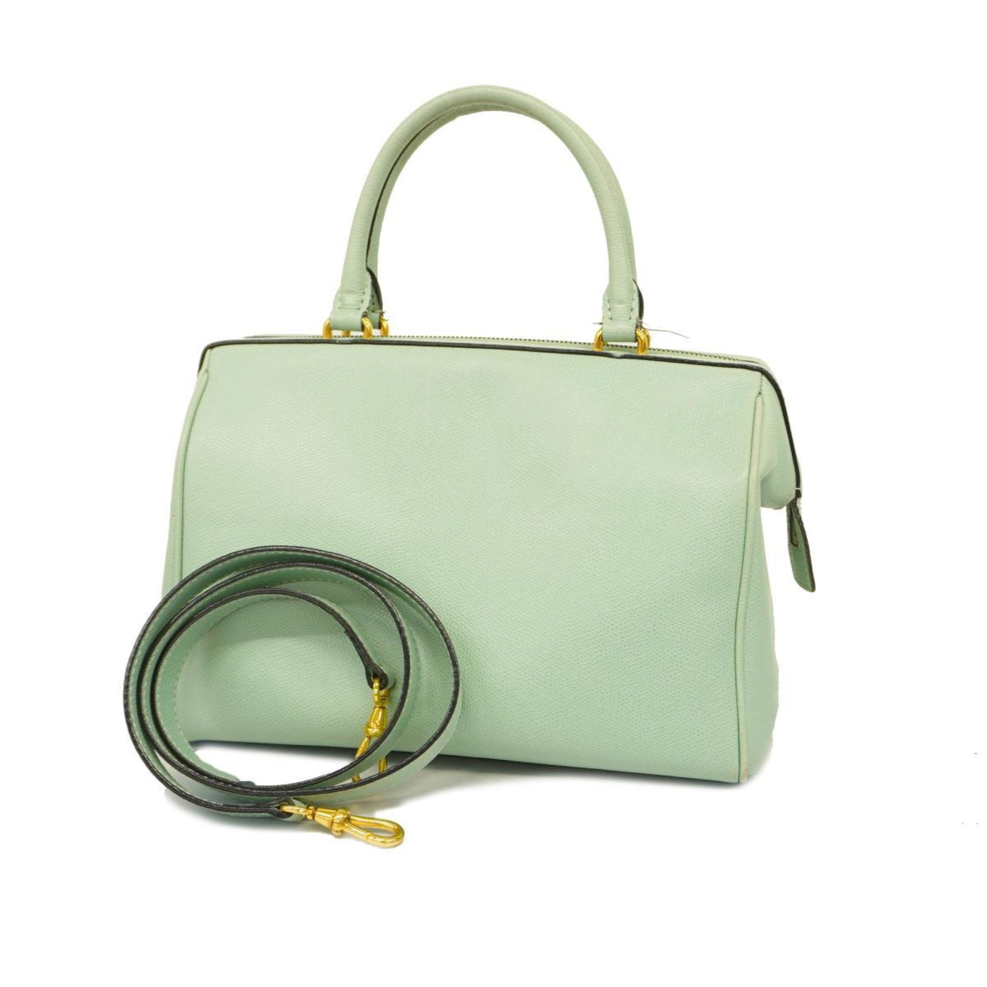 Celine handbag leather light green ladies