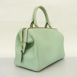 Celine handbag leather light green ladies
