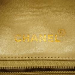 Chanel Shoulder Bag Matelasse Chain Lambskin Beige Women's