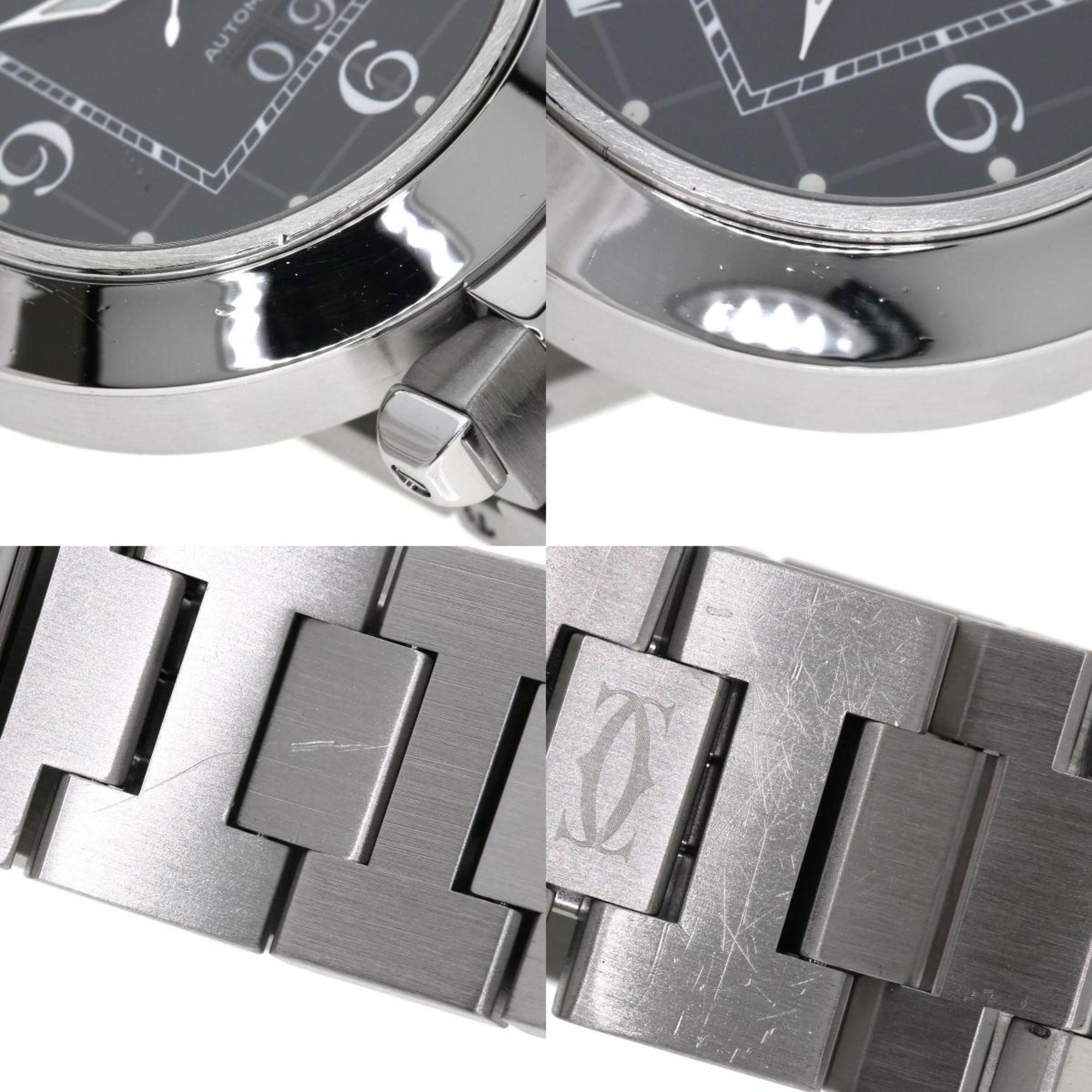 Cartier W31053M7 Pasha C Big Date Watch Stainless Steel SS Men's