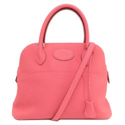 Hermes Bolide 31 Rose Azalee Handbag Taurillon Women's