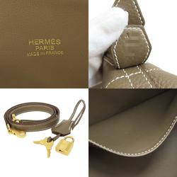 Hermes Bolide 31 Etoupe Handbag Taurillon Women's