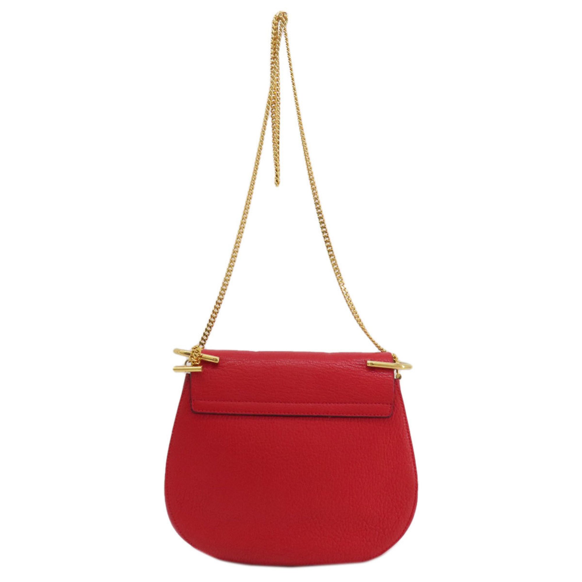 Chloé Chloe Chain Shoulder Bag Leather Women's