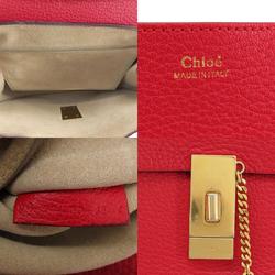 Chloé Chloe Chain Shoulder Bag Leather Women's