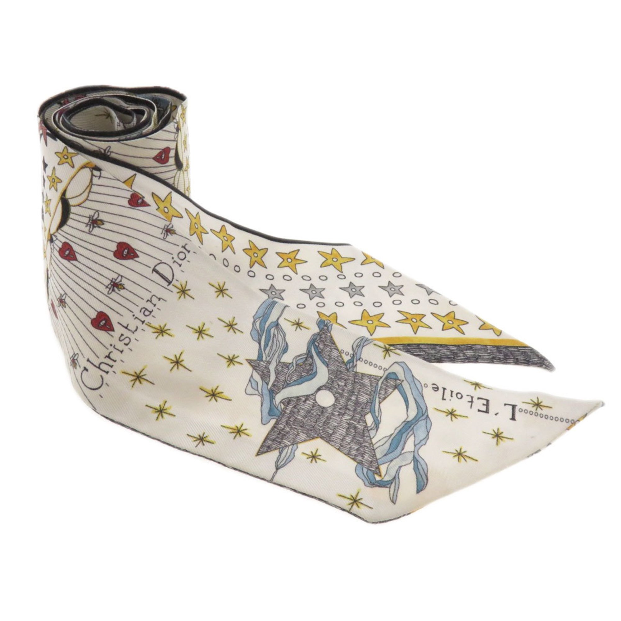 Christian Dior motif muffler, scarf, silk for women