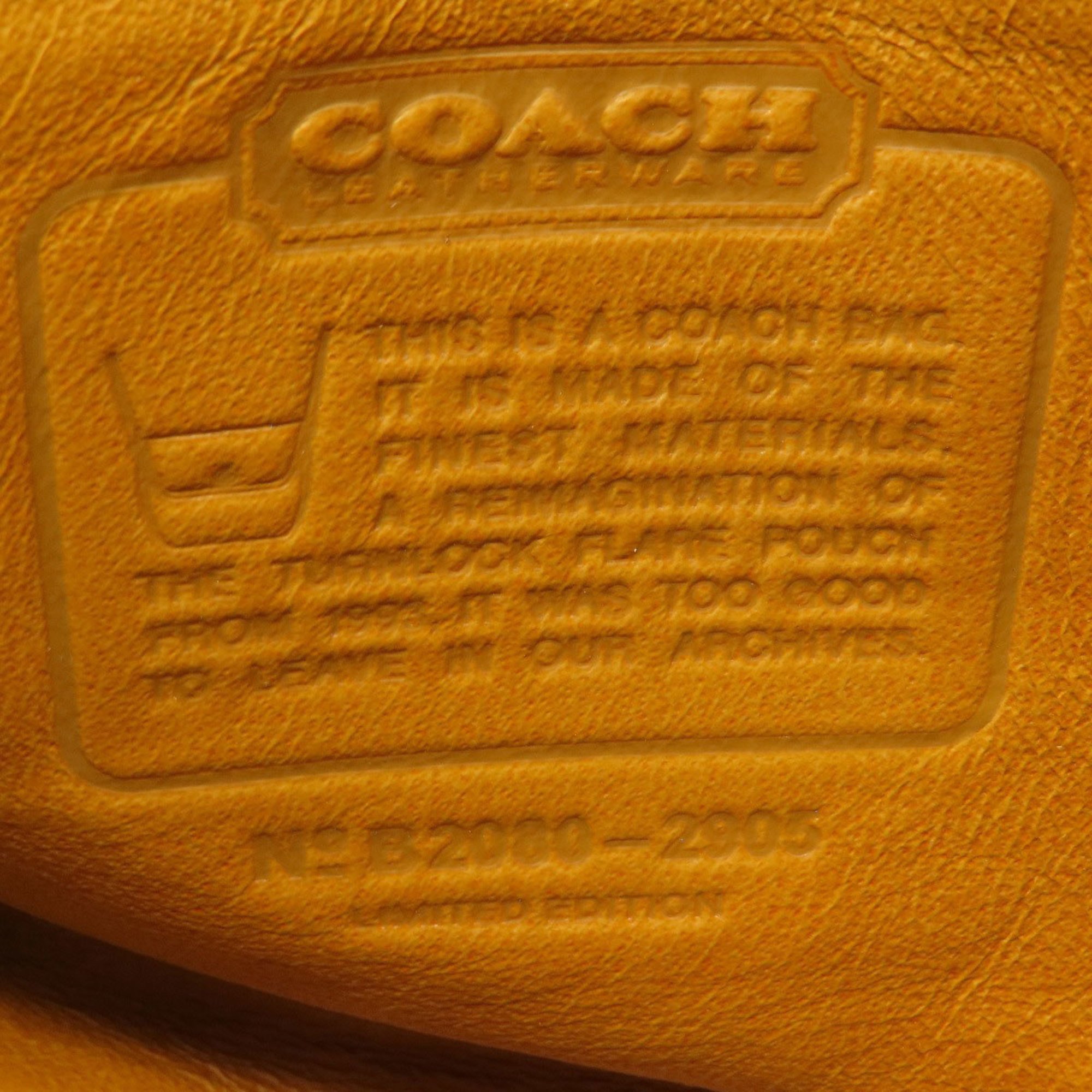 Coach 2905 Design Long Shoulder Bag Leather Women's