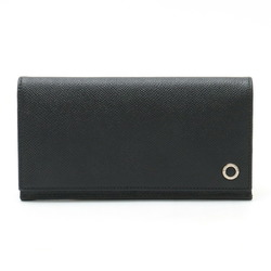 BVLGARI MAN LARGE WALLET BI-FOLD GRAIN LEATHER BLACK BLUE 282233