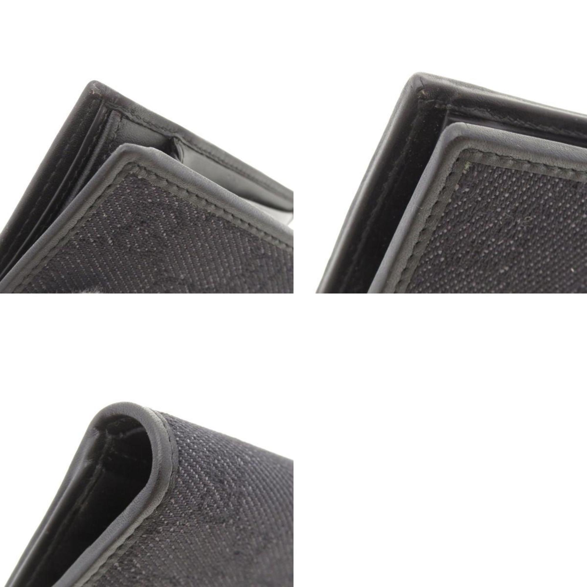 Gucci GG Bi-fold Wallet Canvas Leather Men's
