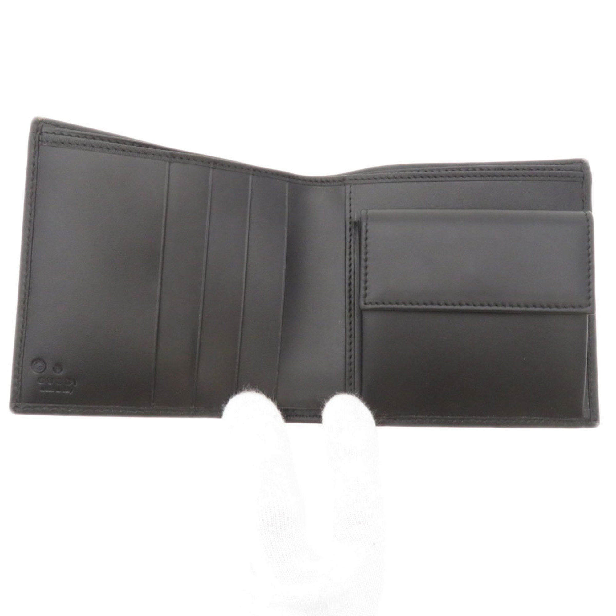 Gucci GG Bi-fold Wallet Canvas Leather Men's