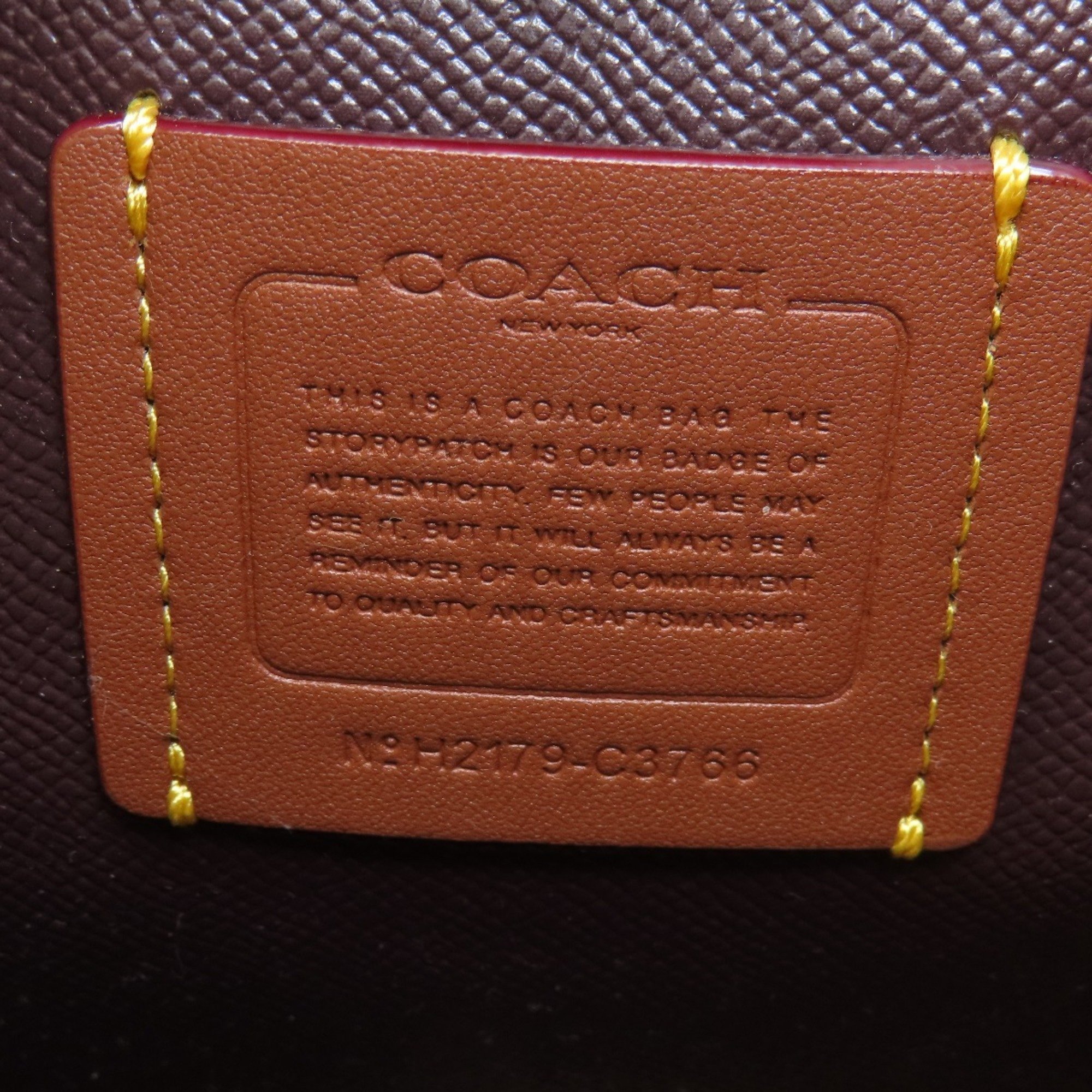 Coach C3766 handbag leather ladies