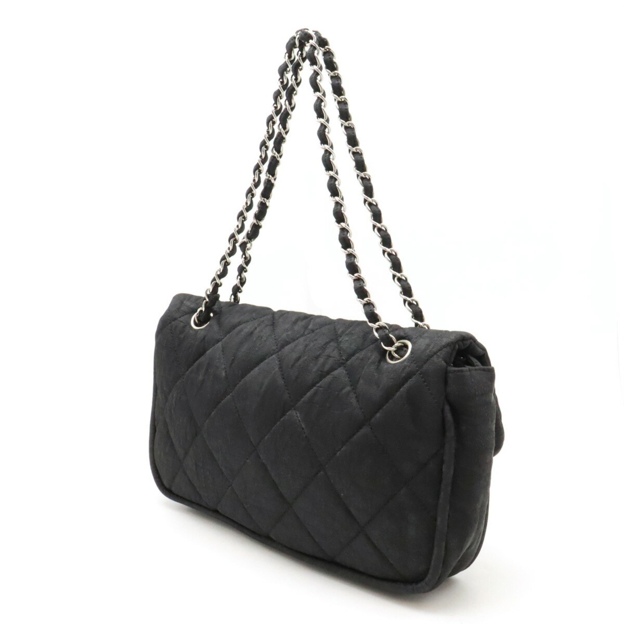 CHANEL Chanel Matelasse Coco Mark Chain Shoulder Bag W Double Coated Nylon Black A39078
