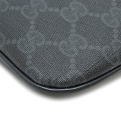 GUCCI Old Gucci GG Plus Sherry Line Shoulder Bag Pochette Clutch PVC Black Grey 904.02.047