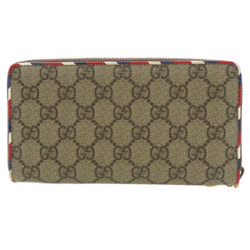 Gucci 473909 Courier GG Supreme Long Wallet Coated Canvas Leather Women's