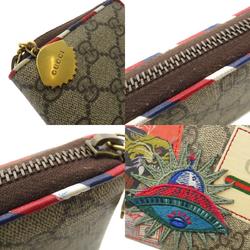 Gucci 473909 Courier GG Supreme Long Wallet Coated Canvas Leather Women's