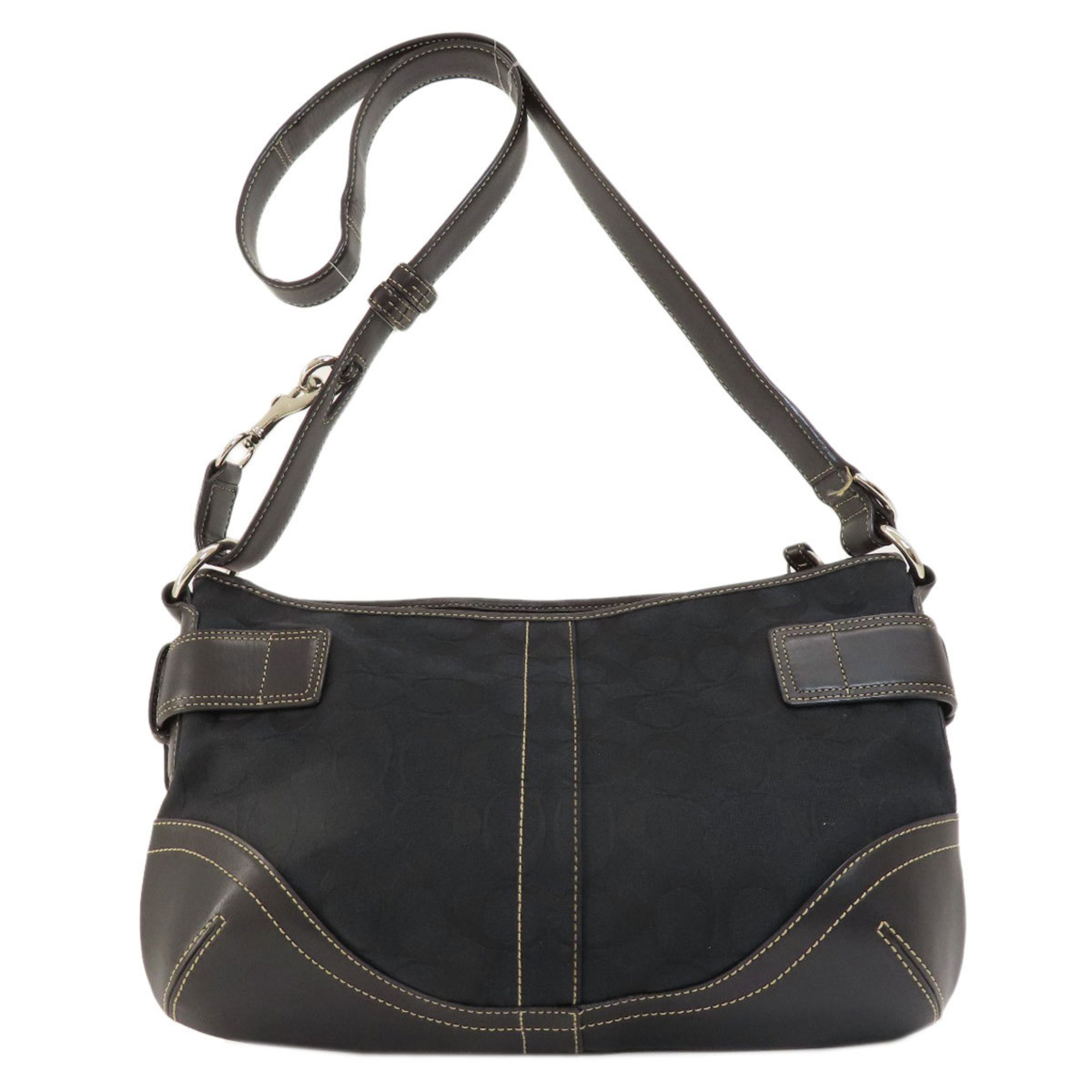 Coach F07077 Signature Shoulder Bag Canvas Women's