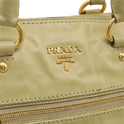PRADA Prada Tote Bag Handbag Shoulder Leather Beige BL0727