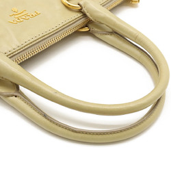 PRADA Prada Tote Bag Handbag Shoulder Leather Beige BL0727